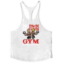 Load image into Gallery viewer, Bodybuilding Stringer Tank Tops Men Anime funny summer Tops No Pain No Gain vest Fitness clothing Cotton gym singlets