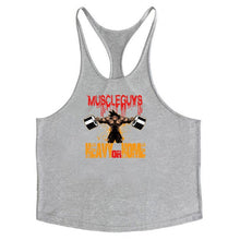 Load image into Gallery viewer, Bodybuilding Stringer Tank Tops Men Anime funny summer Tops No Pain No Gain vest Fitness clothing Cotton gym singlets