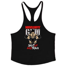 Load image into Gallery viewer, Bodybuilding Stringer Tank Tops Men Anime funny summer Tops No Pain No Gain vest Fitness clothing Cotton gym singlets