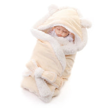 Load image into Gallery viewer, MOTOHOOD Winter Baby Boys Girls Blanket Wrap Double Layer Fleece Baby Swaddle Sleeping Bag For Newborns Baby Bedding Blanket Kid