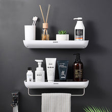 Load image into Gallery viewer, Bathroom Shelf Wall Mounted Shampoo Shower Shelves Holder Kitchen Washroom Storage Rack Organizer Towel Bar Bath Accessories