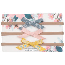 Load image into Gallery viewer, 3pcs/lot Cute Bow Baby Headband for Girl Nylon Head Bands Turban Newborn Headbands Hairbands for Kids Baby Hair Accessories