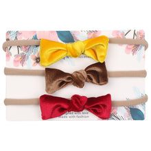 Load image into Gallery viewer, 3pcs/lot Cute Bow Baby Headband for Girl Nylon Head Bands Turban Newborn Headbands Hairbands for Kids Baby Hair Accessories