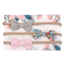 Load image into Gallery viewer, 3pcs/lot Cute Bow Baby Headband for Girl Nylon Head Bands Turban Newborn Headbands Hairbands for Kids Baby Hair Accessories