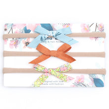 Load image into Gallery viewer, 3pcs/lot Cute Bow Baby Headband for Girl Nylon Head Bands Turban Newborn Headbands Hairbands for Kids Baby Hair Accessories