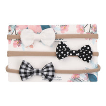 Load image into Gallery viewer, 3pcs/lot Cute Bow Baby Headband for Girl Nylon Head Bands Turban Newborn Headbands Hairbands for Kids Baby Hair Accessories