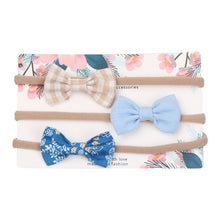 Load image into Gallery viewer, 3pcs/lot Cute Bow Baby Headband for Girl Nylon Head Bands Turban Newborn Headbands Hairbands for Kids Baby Hair Accessories