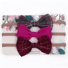Load image into Gallery viewer, 3pcs/lot Cute Bow Baby Headband for Girl Nylon Head Bands Turban Newborn Headbands Hairbands for Kids Baby Hair Accessories