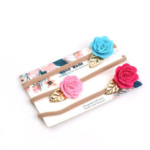 Load image into Gallery viewer, 3pcs/lot Cute Bow Baby Headband for Girl Nylon Head Bands Turban Newborn Headbands Hairbands for Kids Baby Hair Accessories