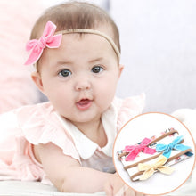 Load image into Gallery viewer, 3pcs/lot Cute Bow Baby Headband for Girl Nylon Head Bands Turban Newborn Headbands Hairbands for Kids Baby Hair Accessories