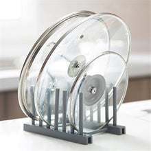 Load image into Gallery viewer, Kitchen Organizer Pot Lid Rack Stainless Steel Spoon Holder Pot Lid Shelf Cooking Dish Rack Pan Cover Stand Kitchen Accessories