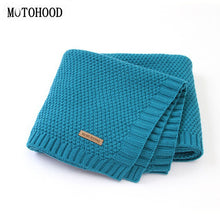 Load image into Gallery viewer, MOTOHOOD Kids Blanket Casual Baby Blankets Knitted Newborn Swaddle Wrap Soft Toddler Sofa Crib Quilt Baby Stroller Blanket