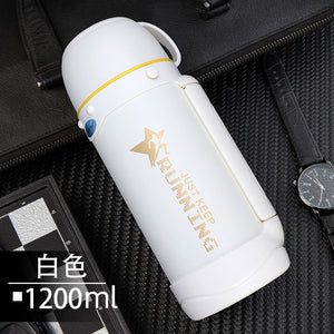 Pinkah Thermos 1.2L 1.5L 1.9L Large Capacity Over 48H Insulation Vacuum Kettle With Shoulder Strap Outdoor with Handle Water Pot