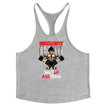 Load image into Gallery viewer, Bodybuilding Stringer Tank Tops Men Anime funny summer Tops No Pain No Gain vest Fitness clothing Cotton gym singlets