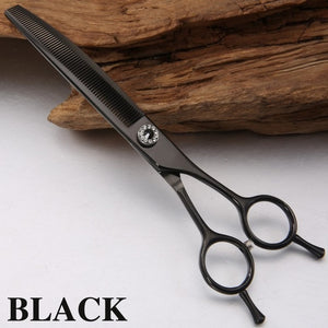 Fenice high-end 7.0 inch professional dog grooming scissors curved thinning shears for dogs & cats animal hair tijeras tesoura