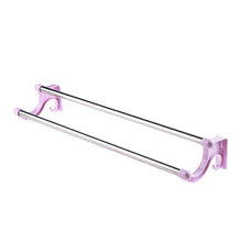 Load image into Gallery viewer, Bathroom Stainless Steel Towel Racks Holder Shelf Bath Organizer Toilet Kitchen Washroom Seamless Sticker Wall Mounted Rack