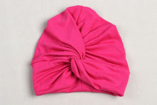 Load image into Gallery viewer, Cute Cotton Blend Baby Turban Hat Newborn Beanie Caps Kids Girls Headwear Infant Toddler Shower Hat Birthday Gift Photo Props
