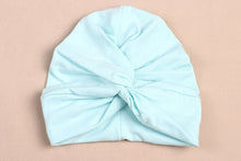 Load image into Gallery viewer, Cute Cotton Blend Baby Turban Hat Newborn Beanie Caps Kids Girls Headwear Infant Toddler Shower Hat Birthday Gift Photo Props