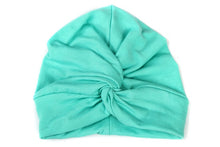 Load image into Gallery viewer, Cute Cotton Blend Baby Turban Hat Newborn Beanie Caps Kids Girls Headwear Infant Toddler Shower Hat Birthday Gift Photo Props