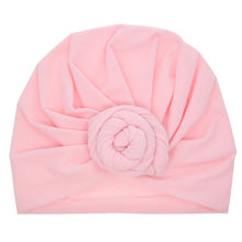 Load image into Gallery viewer, Cute Cotton Blend Baby Turban Hat Newborn Beanie Caps Kids Girls Headwear Infant Toddler Shower Hat Birthday Gift Photo Props