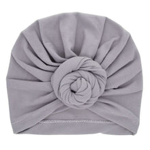 Load image into Gallery viewer, Cute Cotton Blend Baby Turban Hat Newborn Beanie Caps Kids Girls Headwear Infant Toddler Shower Hat Birthday Gift Photo Props