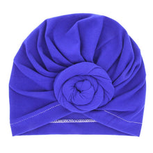 Load image into Gallery viewer, Cute Cotton Blend Baby Turban Hat Newborn Beanie Caps Kids Girls Headwear Infant Toddler Shower Hat Birthday Gift Photo Props