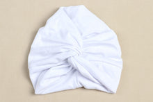 Load image into Gallery viewer, Cute Cotton Blend Baby Turban Hat Newborn Beanie Caps Kids Girls Headwear Infant Toddler Shower Hat Birthday Gift Photo Props