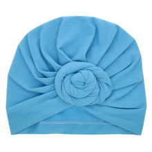 Load image into Gallery viewer, Cute Cotton Blend Baby Turban Hat Newborn Beanie Caps Kids Girls Headwear Infant Toddler Shower Hat Birthday Gift Photo Props