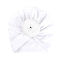 Load image into Gallery viewer, Cute Cotton Blend Baby Turban Hat Newborn Beanie Caps Kids Girls Headwear Infant Toddler Shower Hat Birthday Gift Photo Props