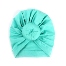 Load image into Gallery viewer, Cute Cotton Blend Baby Turban Hat Newborn Beanie Caps Kids Girls Headwear Infant Toddler Shower Hat Birthday Gift Photo Props