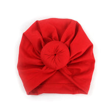 Load image into Gallery viewer, Cute Cotton Blend Baby Turban Hat Newborn Beanie Caps Kids Girls Headwear Infant Toddler Shower Hat Birthday Gift Photo Props
