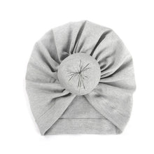 Load image into Gallery viewer, Cute Cotton Blend Baby Turban Hat Newborn Beanie Caps Kids Girls Headwear Infant Toddler Shower Hat Birthday Gift Photo Props