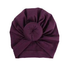 Load image into Gallery viewer, Cute Cotton Blend Baby Turban Hat Newborn Beanie Caps Kids Girls Headwear Infant Toddler Shower Hat Birthday Gift Photo Props