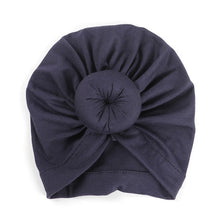 Load image into Gallery viewer, Cute Cotton Blend Baby Turban Hat Newborn Beanie Caps Kids Girls Headwear Infant Toddler Shower Hat Birthday Gift Photo Props