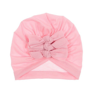 Cute Cotton Blend Baby Turban Hat Newborn Beanie Caps Kids Girls Headwear Infant Toddler Shower Hat Birthday Gift Photo Props