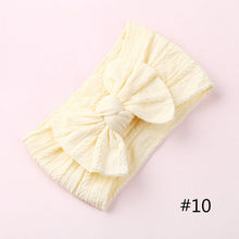 Load image into Gallery viewer, 1PCS New Braid Nylon Bow Headbands,Cable Knit Solid Wide Nylon Headbands Turban, Baby Girls Head Wrap Hair Accessories 27 colors