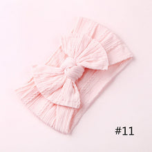 Load image into Gallery viewer, 1PCS New Braid Nylon Bow Headbands,Cable Knit Solid Wide Nylon Headbands Turban, Baby Girls Head Wrap Hair Accessories 27 colors