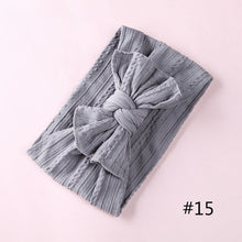 Load image into Gallery viewer, 1PCS New Braid Nylon Bow Headbands,Cable Knit Solid Wide Nylon Headbands Turban, Baby Girls Head Wrap Hair Accessories 27 colors