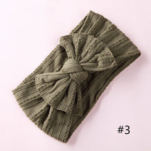 Load image into Gallery viewer, 1PCS New Braid Nylon Bow Headbands,Cable Knit Solid Wide Nylon Headbands Turban, Baby Girls Head Wrap Hair Accessories 27 colors