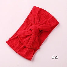 Load image into Gallery viewer, 1PCS New Braid Nylon Bow Headbands,Cable Knit Solid Wide Nylon Headbands Turban, Baby Girls Head Wrap Hair Accessories 27 colors