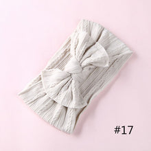 Load image into Gallery viewer, 1PCS New Braid Nylon Bow Headbands,Cable Knit Solid Wide Nylon Headbands Turban, Baby Girls Head Wrap Hair Accessories 27 colors
