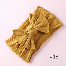 Load image into Gallery viewer, 1PCS New Braid Nylon Bow Headbands,Cable Knit Solid Wide Nylon Headbands Turban, Baby Girls Head Wrap Hair Accessories 27 colors
