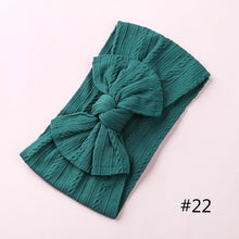 Load image into Gallery viewer, 1PCS New Braid Nylon Bow Headbands,Cable Knit Solid Wide Nylon Headbands Turban, Baby Girls Head Wrap Hair Accessories 27 colors