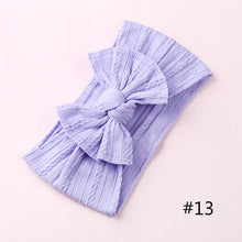 Load image into Gallery viewer, 1PCS New Braid Nylon Bow Headbands,Cable Knit Solid Wide Nylon Headbands Turban, Baby Girls Head Wrap Hair Accessories 27 colors