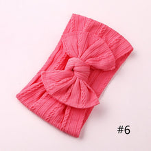 Load image into Gallery viewer, 1PCS New Braid Nylon Bow Headbands,Cable Knit Solid Wide Nylon Headbands Turban, Baby Girls Head Wrap Hair Accessories 27 colors