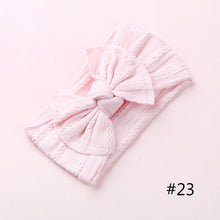 Load image into Gallery viewer, 1PCS New Braid Nylon Bow Headbands,Cable Knit Solid Wide Nylon Headbands Turban, Baby Girls Head Wrap Hair Accessories 27 colors