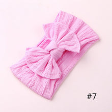 Load image into Gallery viewer, 1PCS New Braid Nylon Bow Headbands,Cable Knit Solid Wide Nylon Headbands Turban, Baby Girls Head Wrap Hair Accessories 27 colors