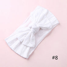 Load image into Gallery viewer, 1PCS New Braid Nylon Bow Headbands,Cable Knit Solid Wide Nylon Headbands Turban, Baby Girls Head Wrap Hair Accessories 27 colors
