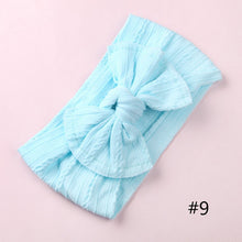 Load image into Gallery viewer, 1PCS New Braid Nylon Bow Headbands,Cable Knit Solid Wide Nylon Headbands Turban, Baby Girls Head Wrap Hair Accessories 27 colors