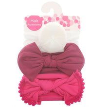 Load image into Gallery viewer, New 3pcs/lot Fashion Baby Nylon Bow Headband Newborn Bowknot Round Ball Headwrap Flower Turban Girls Kids Hair Bands Gift Sets